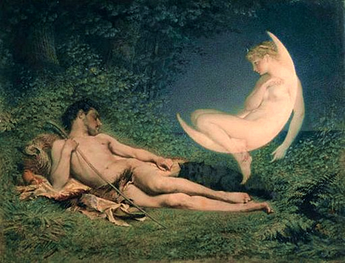 Selene appare in sogno ad Endimione addormentato, dipinto